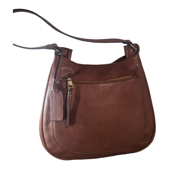 SOLE SOCIETY Women's Handbag Brown Purse Shoulder Bag Faux Leather Zipper - Picture 9 of 14